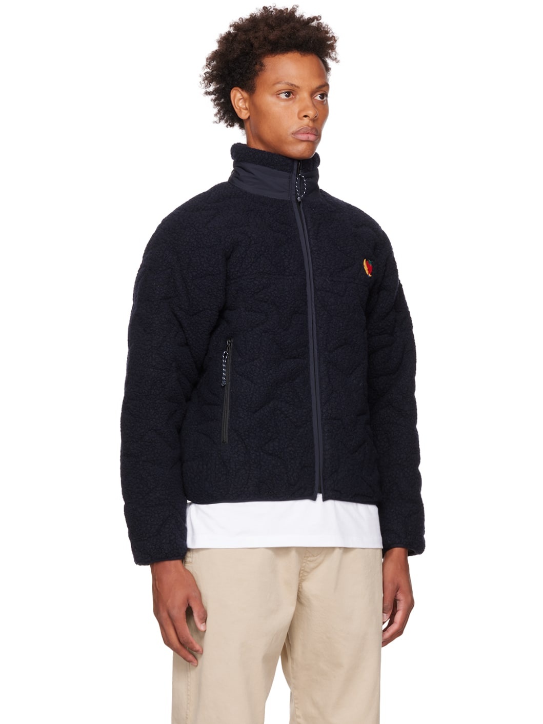 Navy Quilted Jacket - 2
