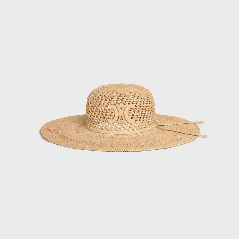 triomphe 넓은brimmed 모자 에 raffia 1