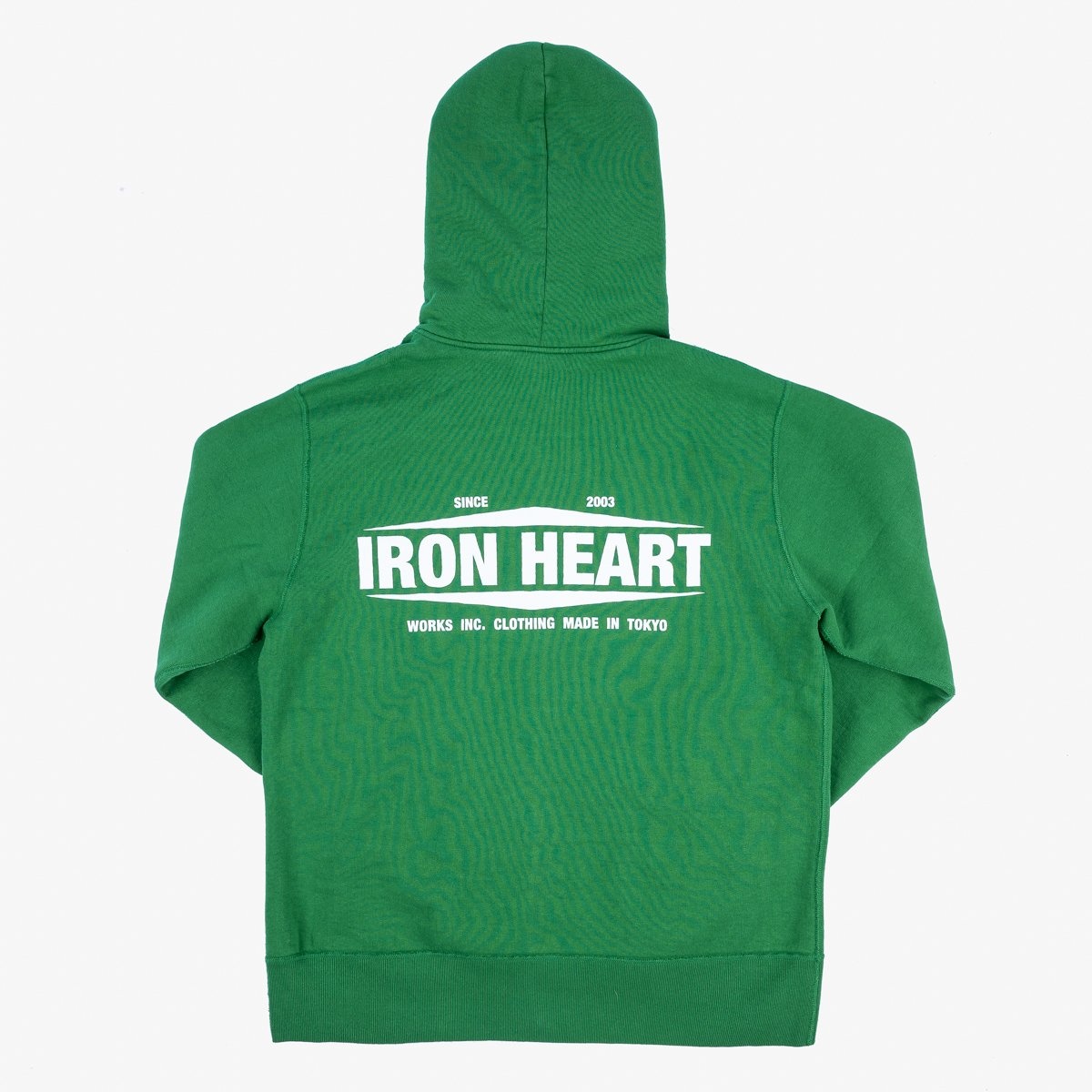 IHSW-76L-GRN Printed 14oz Ultra Heavyweight Loopwheel Cotton Zippered Hoodie - Green - 5