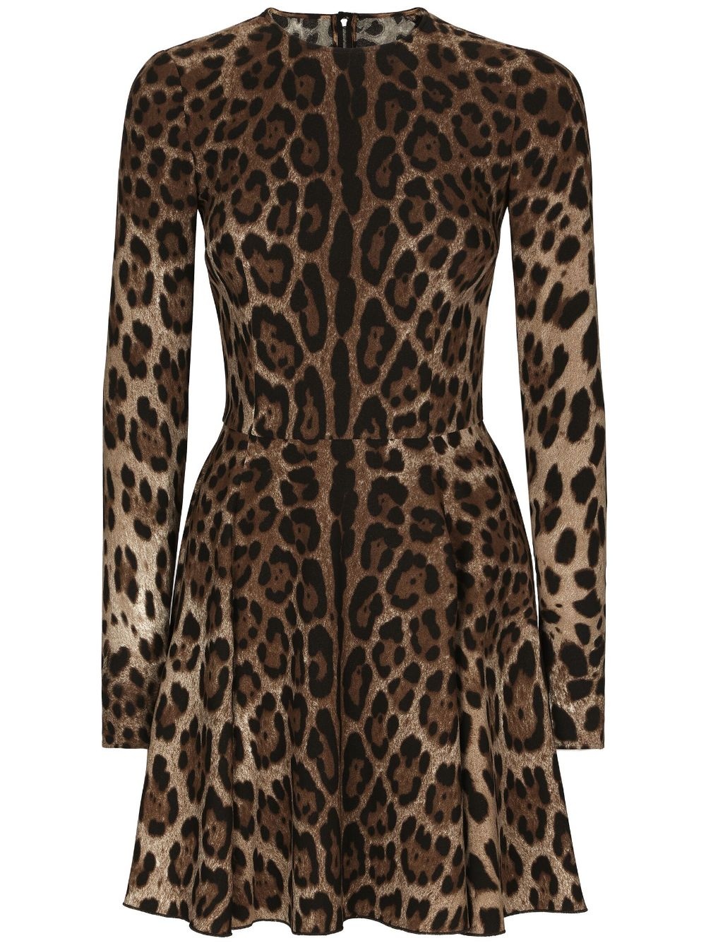 leopard-print short dress - 1