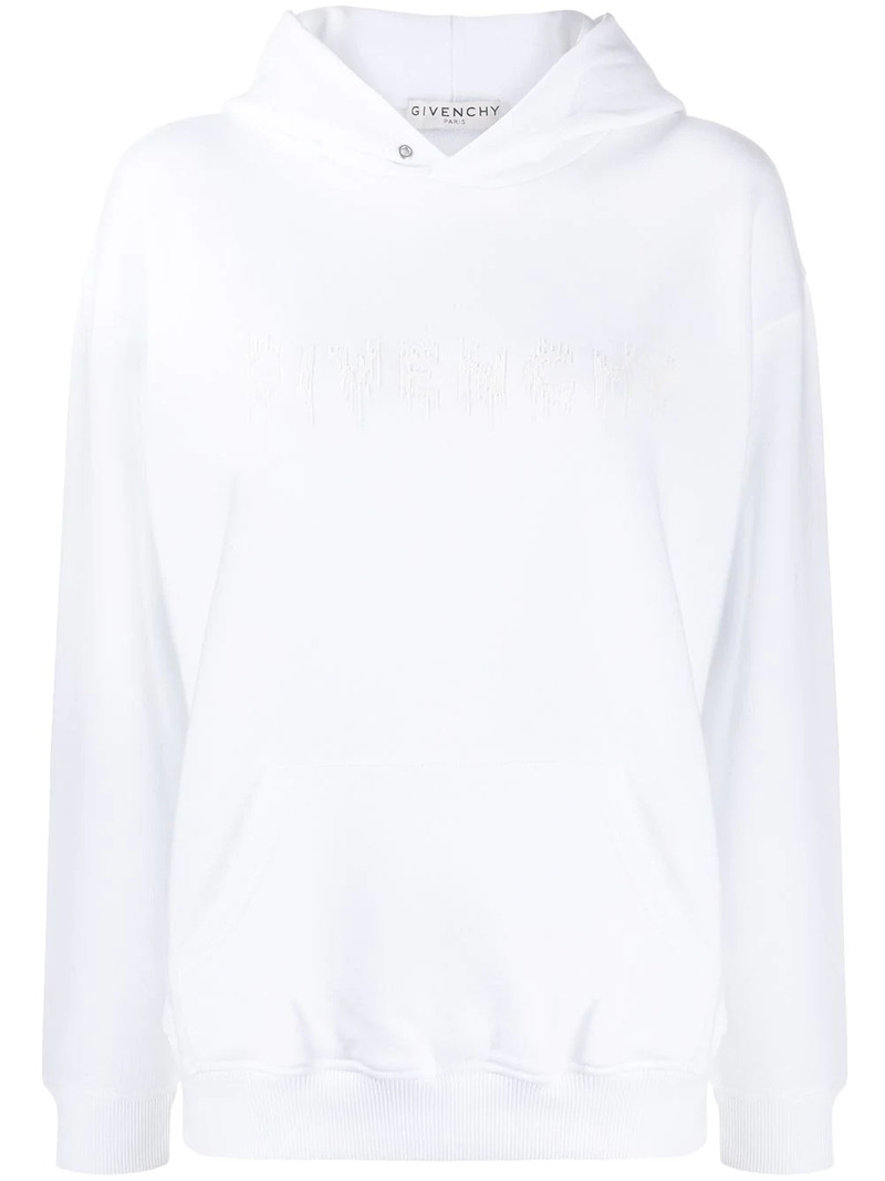 logo print hoodie 1