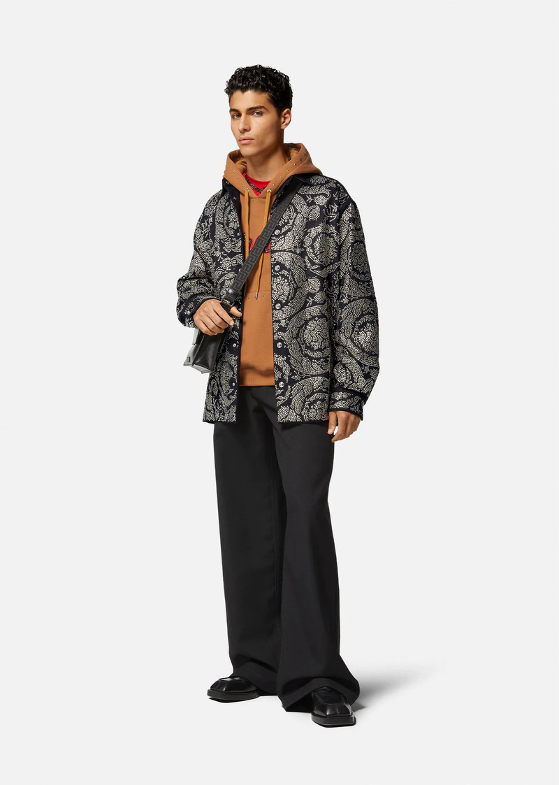 VERSACE Studded Barocco Silhouette Overshirt outlook