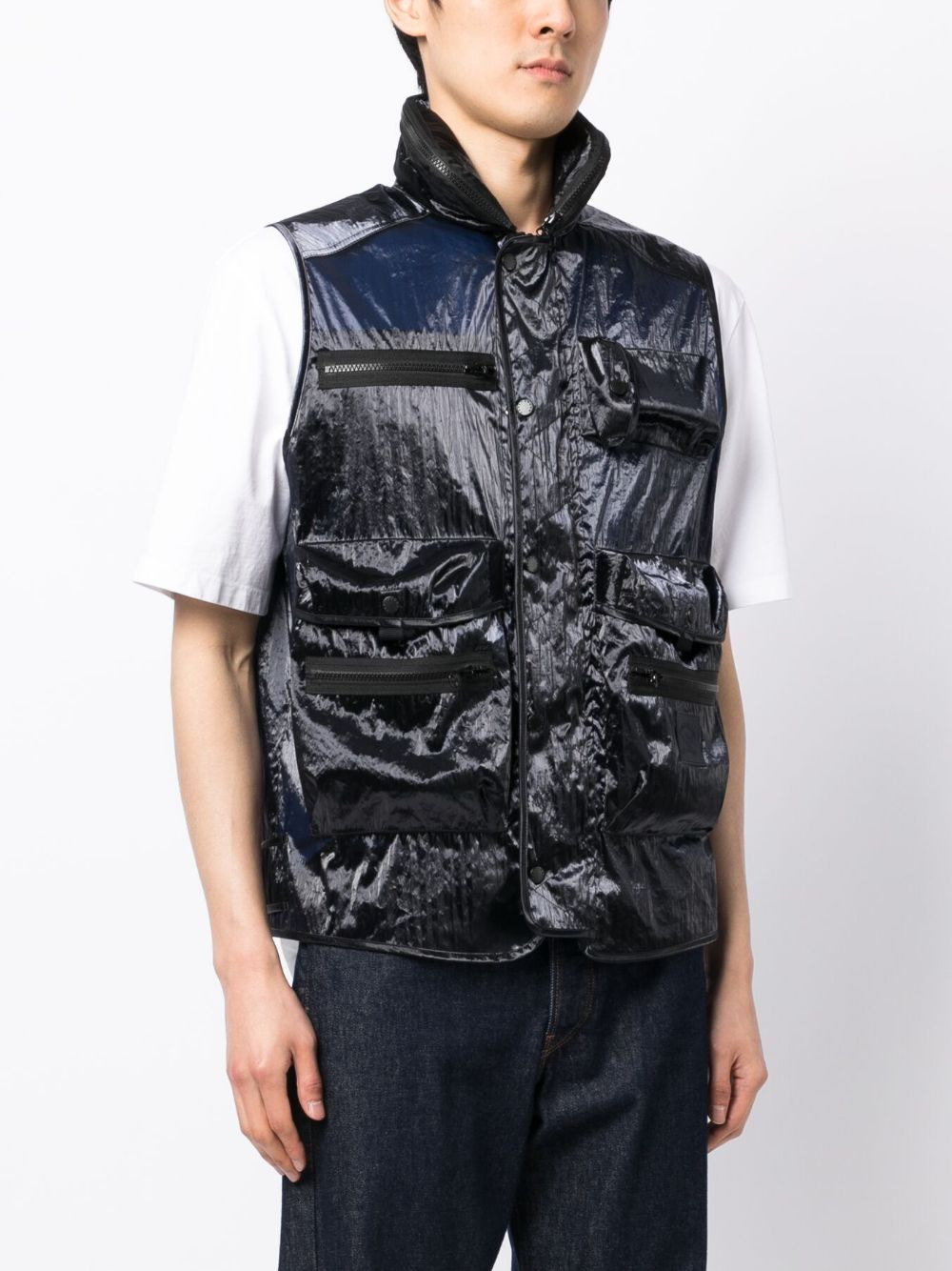multi-pocket design gilet - 3