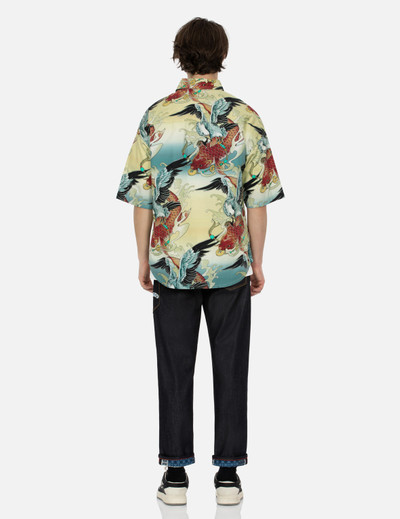 EVISU COLORFUL SEAGULL AND CARP PRINT LOOSE FIT SHORT SLEEVE SHIRT outlook