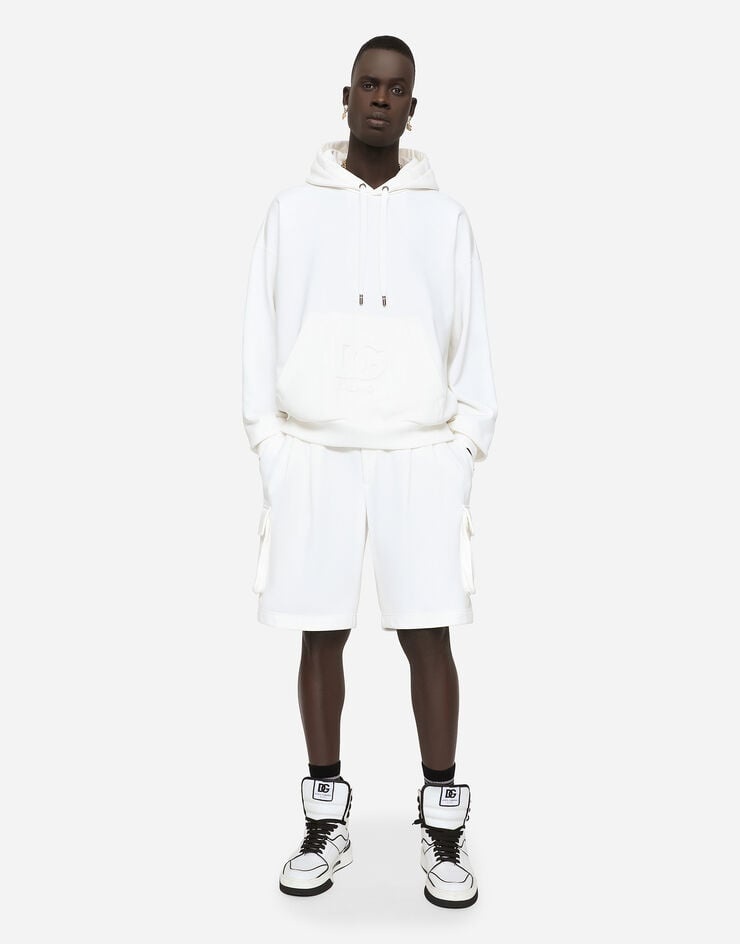 Jersey jogging shorts with embossed DG logo - 2