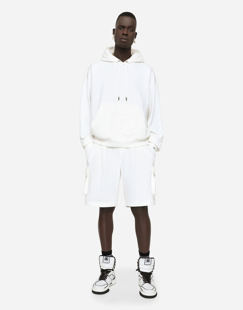 Dolce & Gabbana Jersey jogging shorts with embossed DG logo outlook