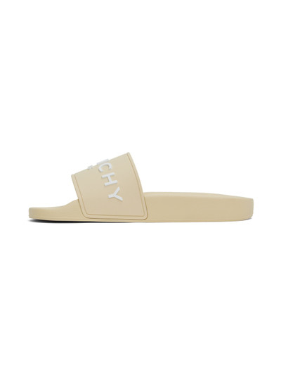 Givenchy Beige Rubber Slides outlook