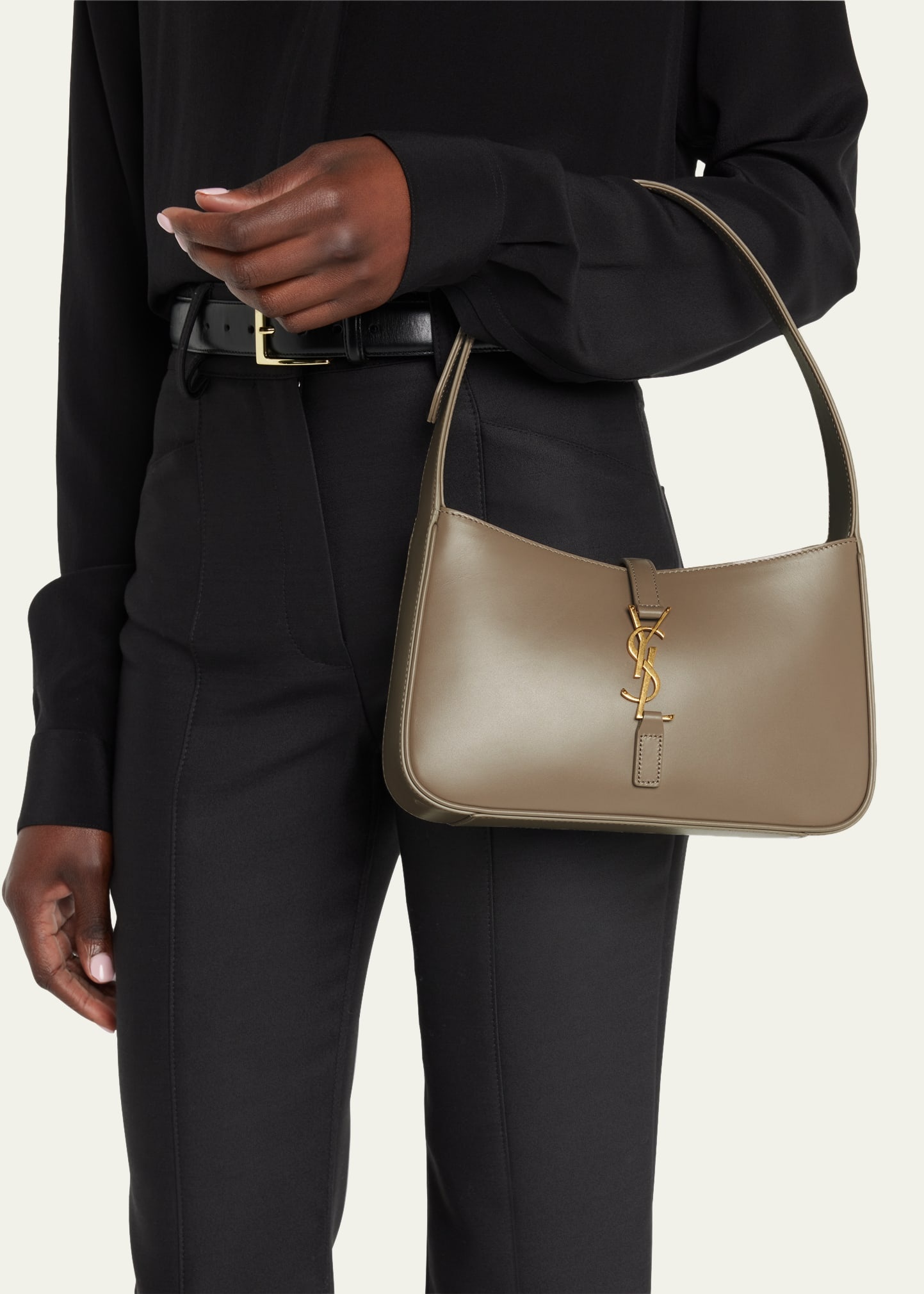 YSL Soft Leather Hobo Shoulder Bag - 2