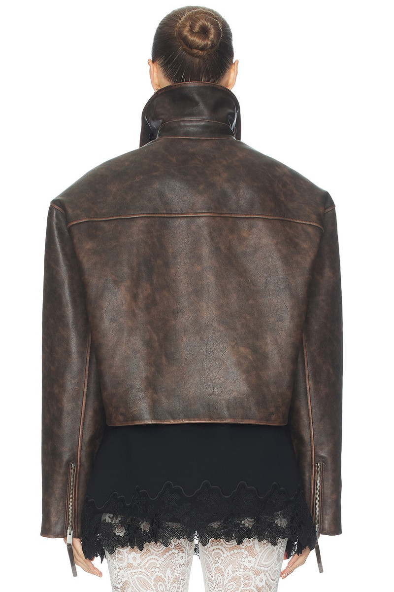 HELSA The Leather Oversized Moto Jacket outlook