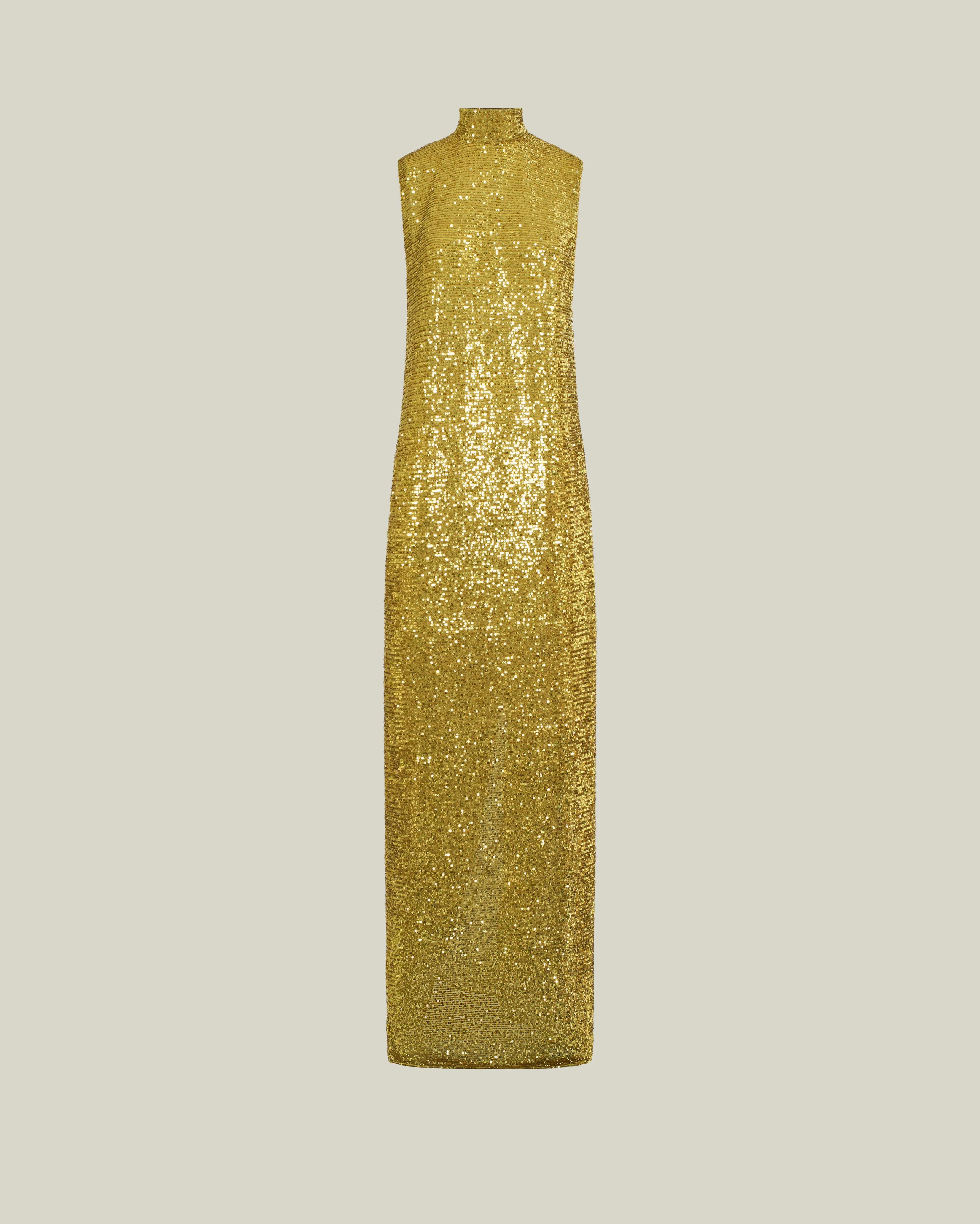 Miami Disco Dress in Chartreuse - 1