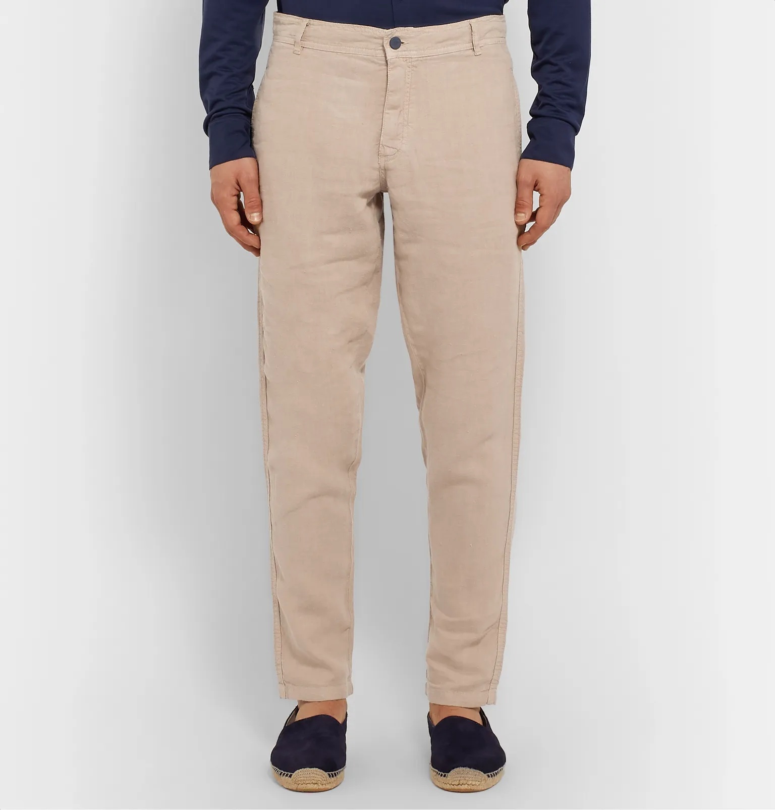 Panache Slim-Fit Slub Linen Trousers - 4