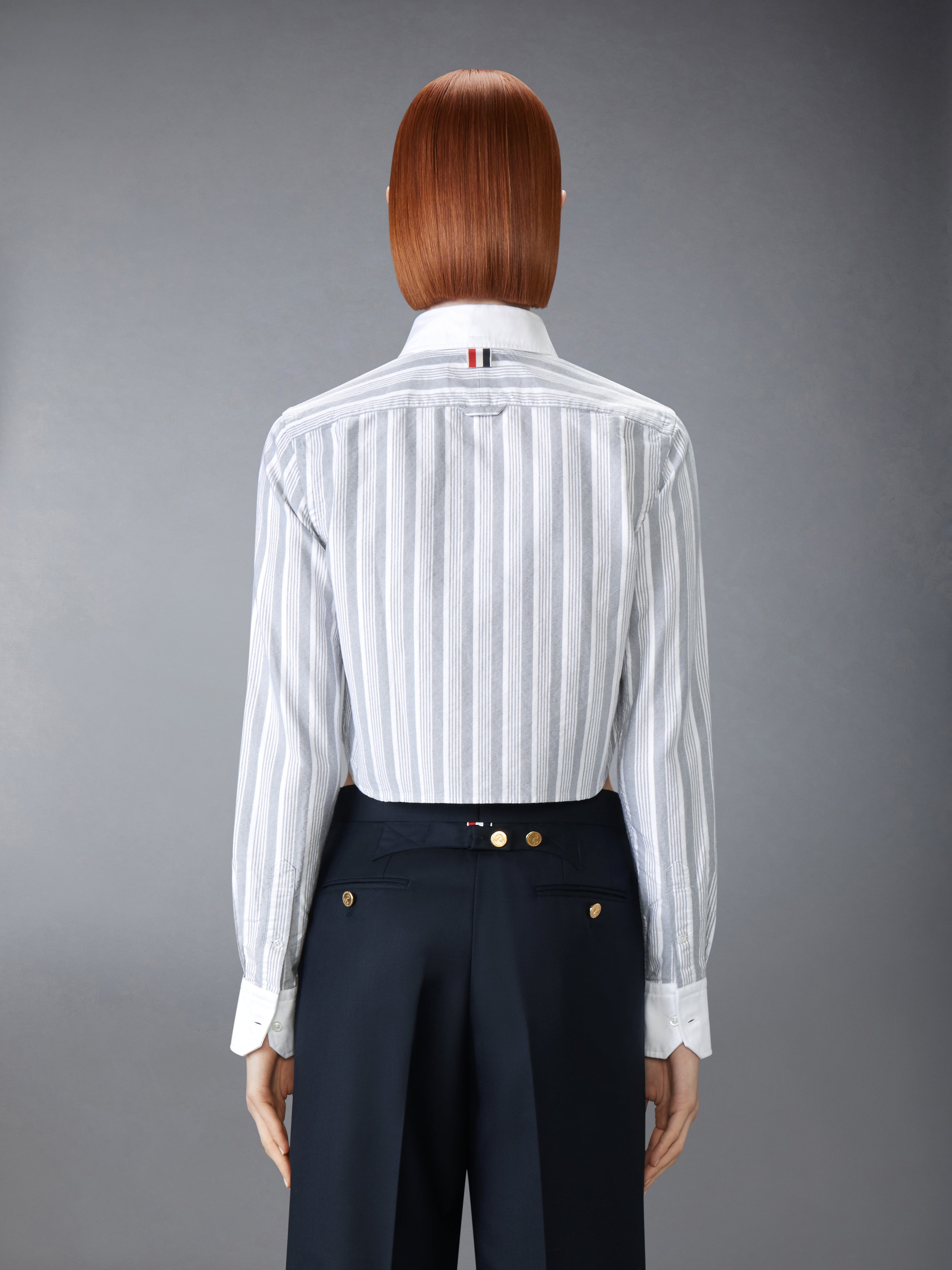 OXFORD STRIPE CROPPED SHIRT - 4