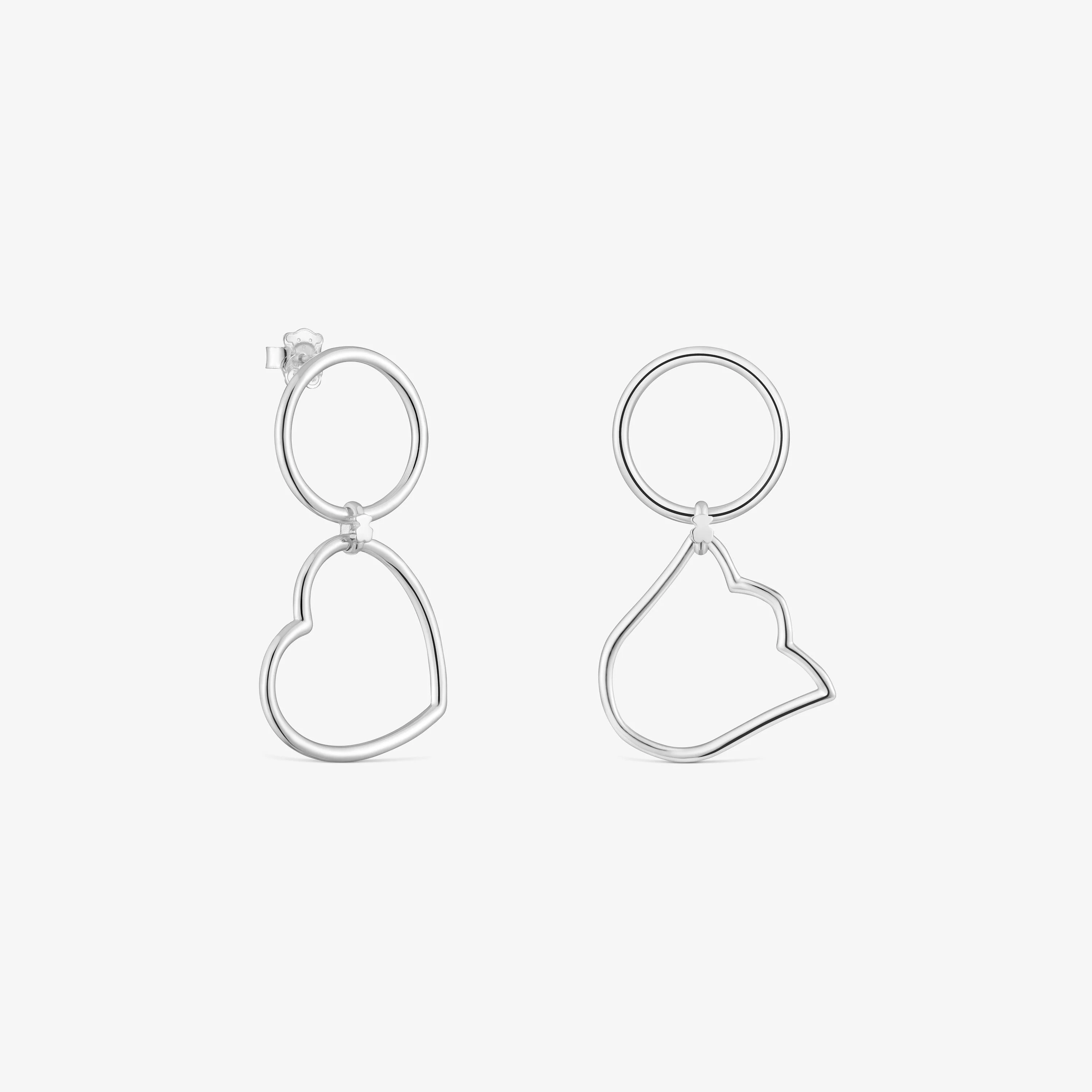 Short silver Earrings with motifs TOUS Straight - 1