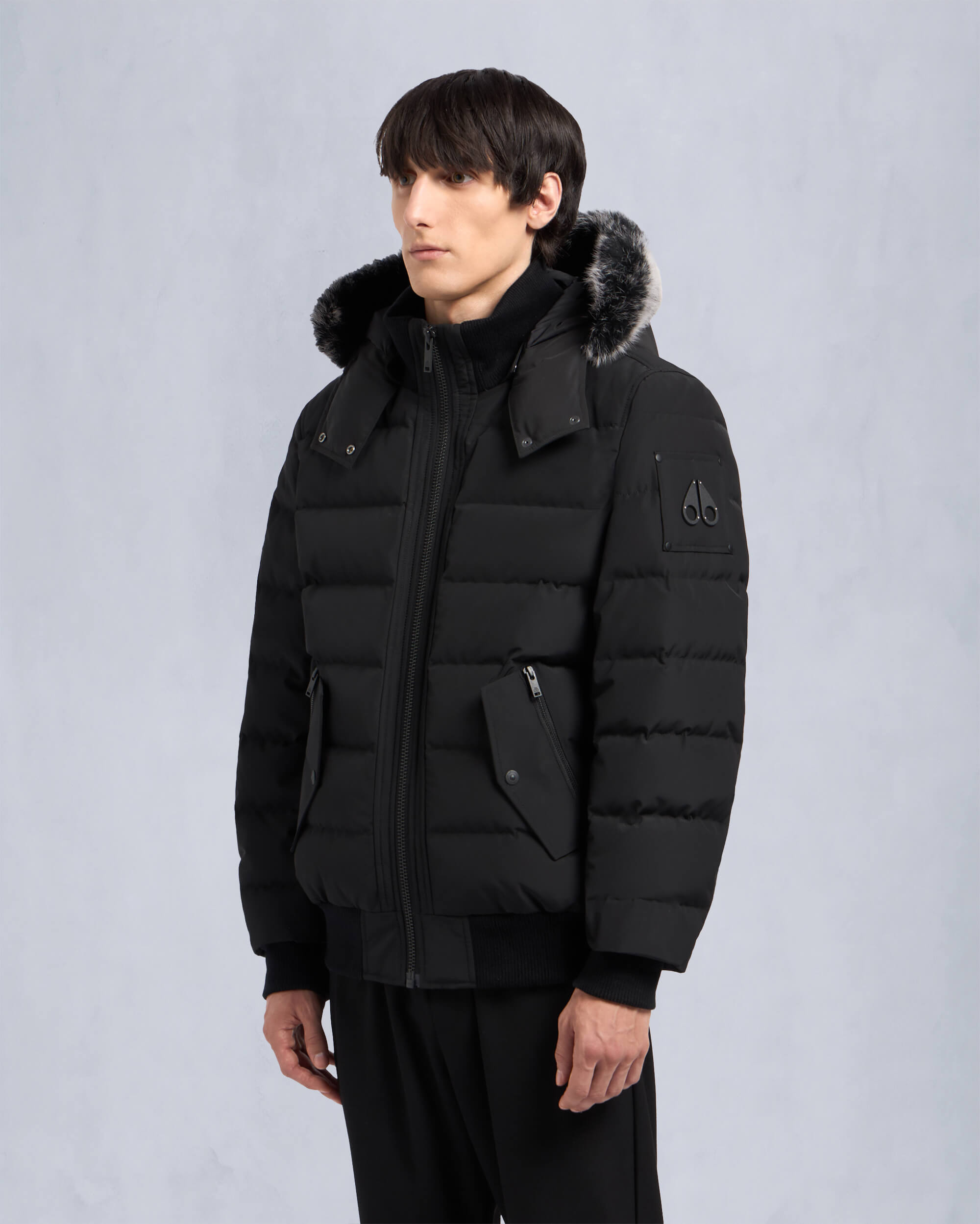 ONYX SCOTCHTOWN SHEARLING BOMBER JACKET - 3