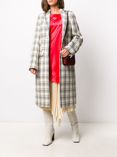 Marni checked single-breasted coat outlook