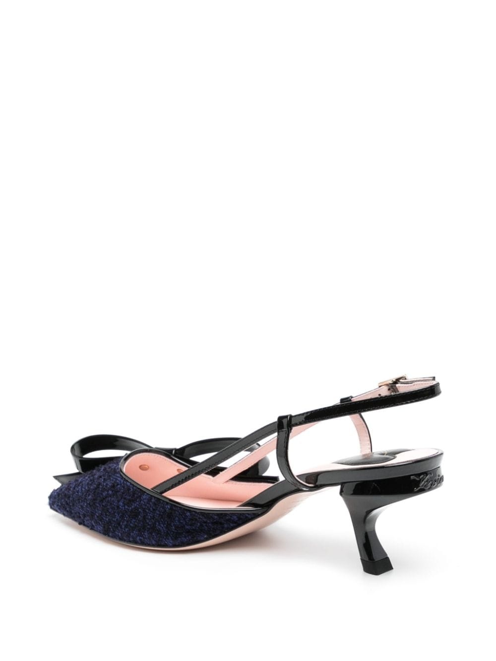 Virgule 55mm bow-detail slingback pumps - 3