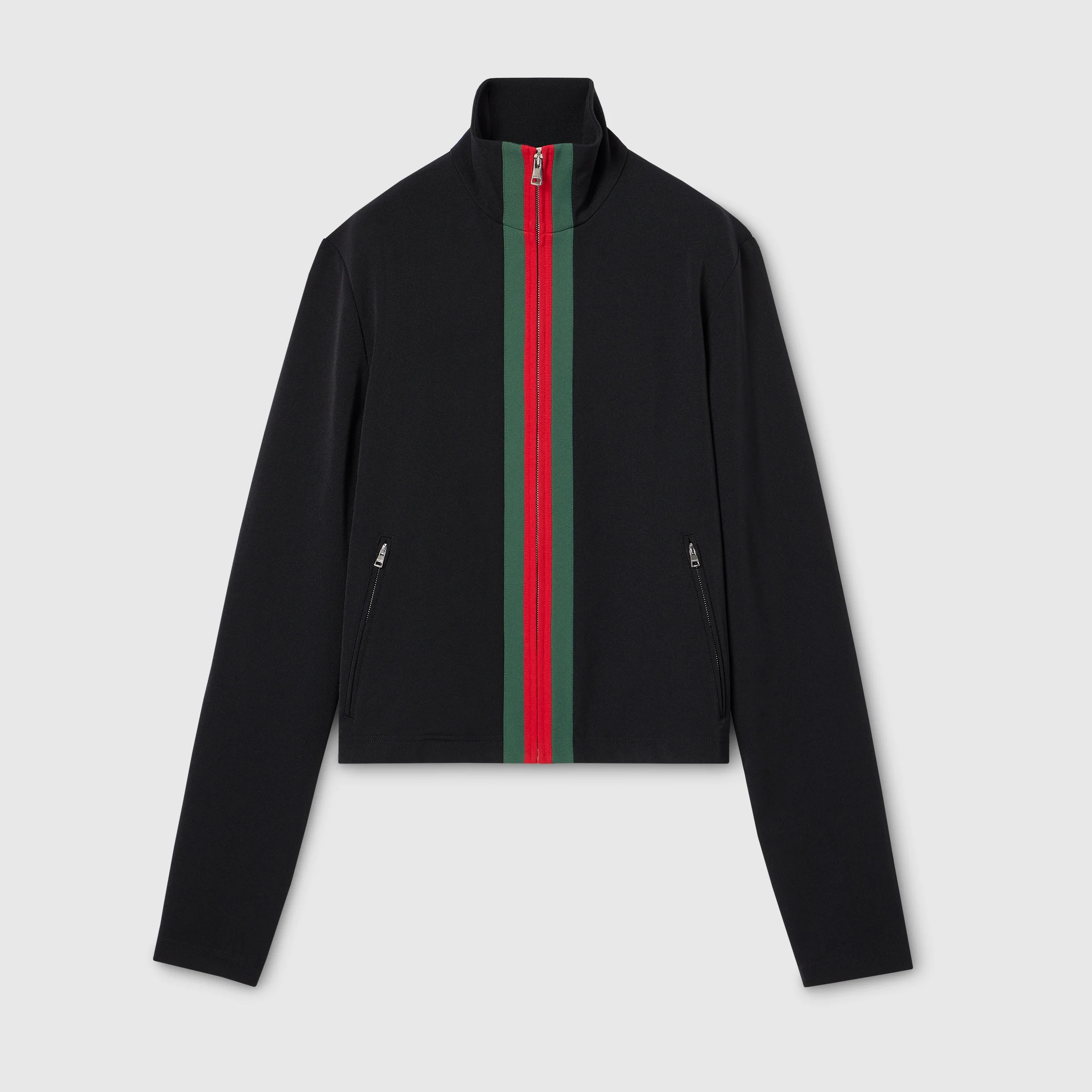 Stretch nylon zip jacket with Web - 1