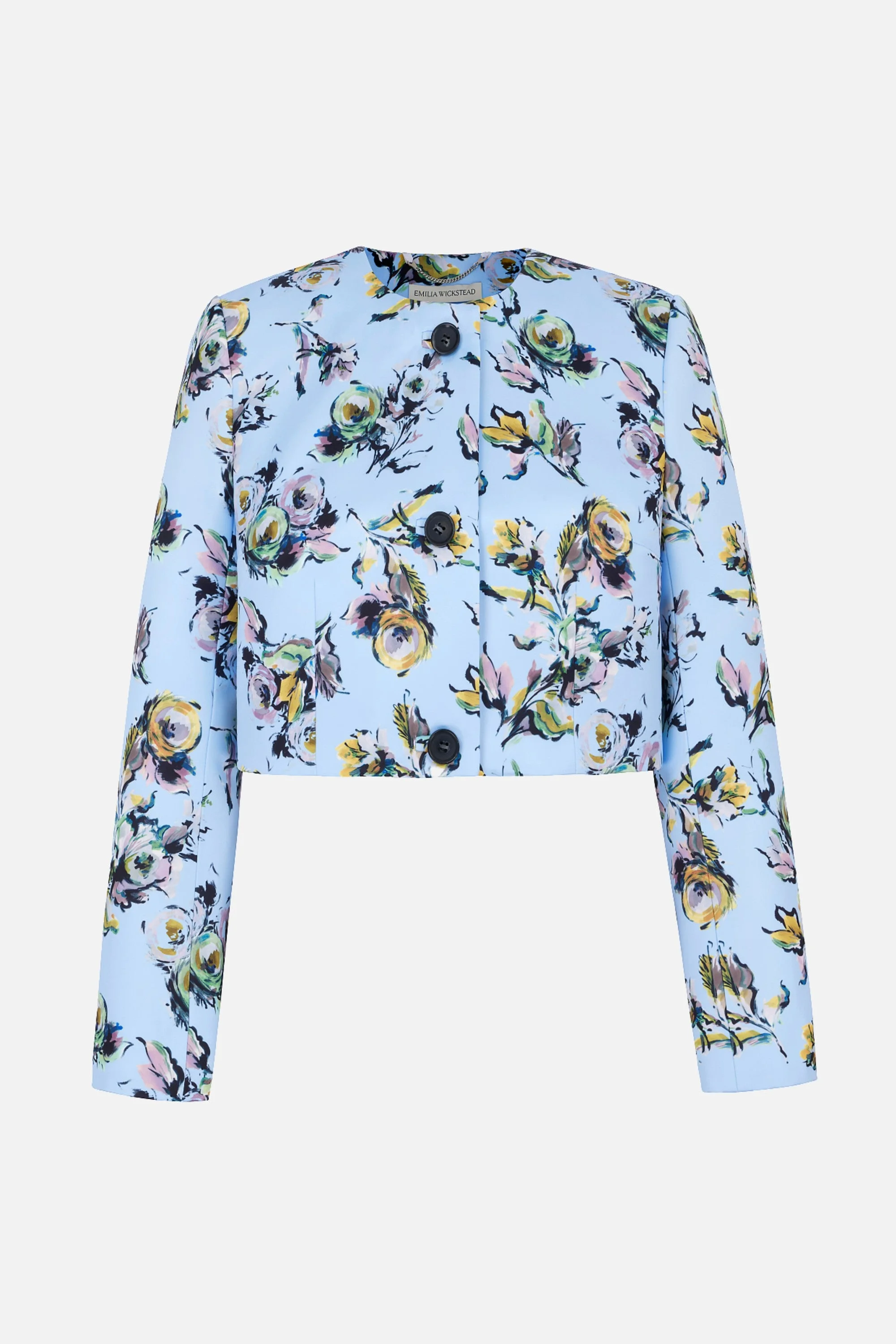 Lizette Jacket in Yellow & Green Floral Print Genzianella - 1