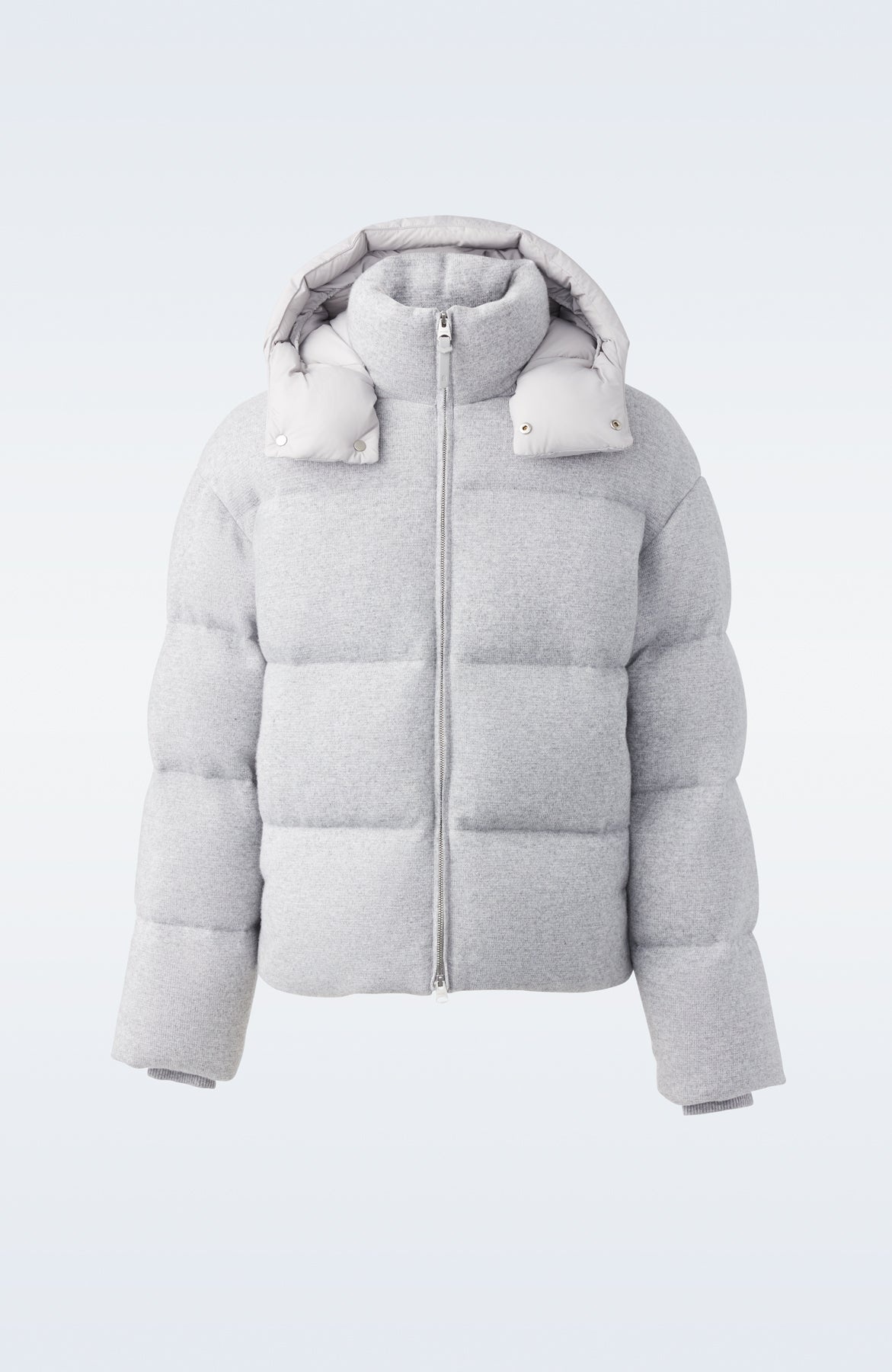 STEVEN Medium down jacket with cashmere blend shell - 1