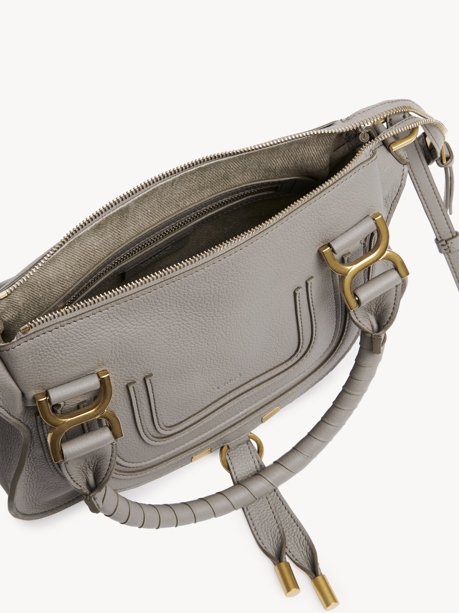 ハンドバッグ Chloe Marcie Small Double Carry Bag Chloe Marcie Small Double Carry Satchel Bag in Shiny