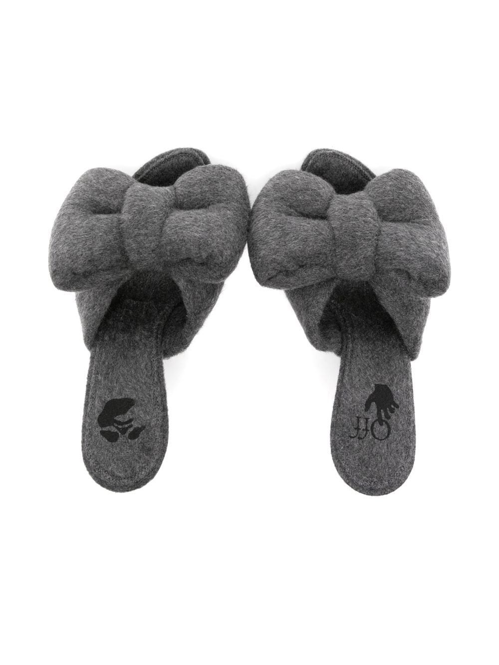 Allen bow wool sandals - 4