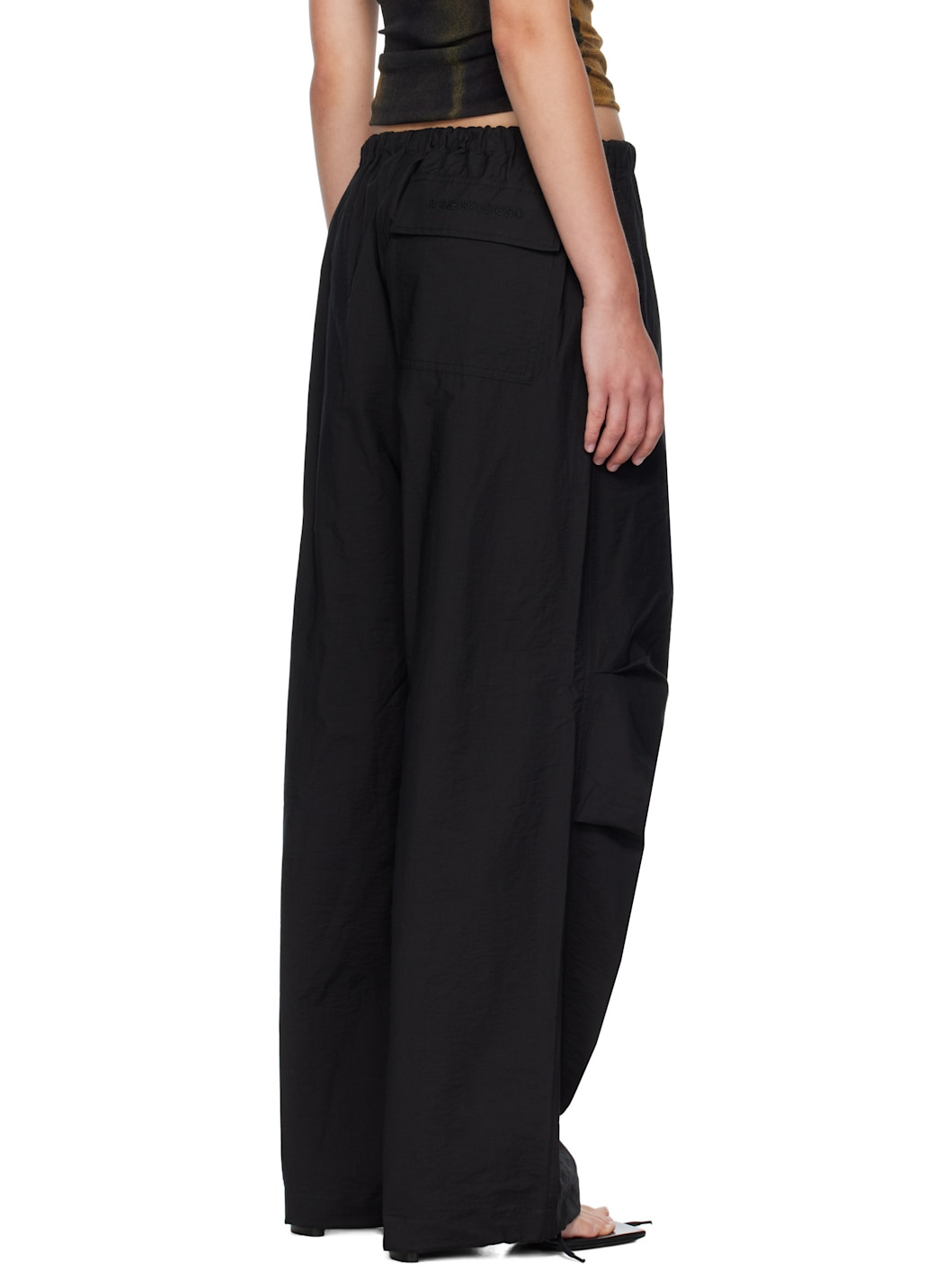 Black Relaxed Fit Trousers - 3