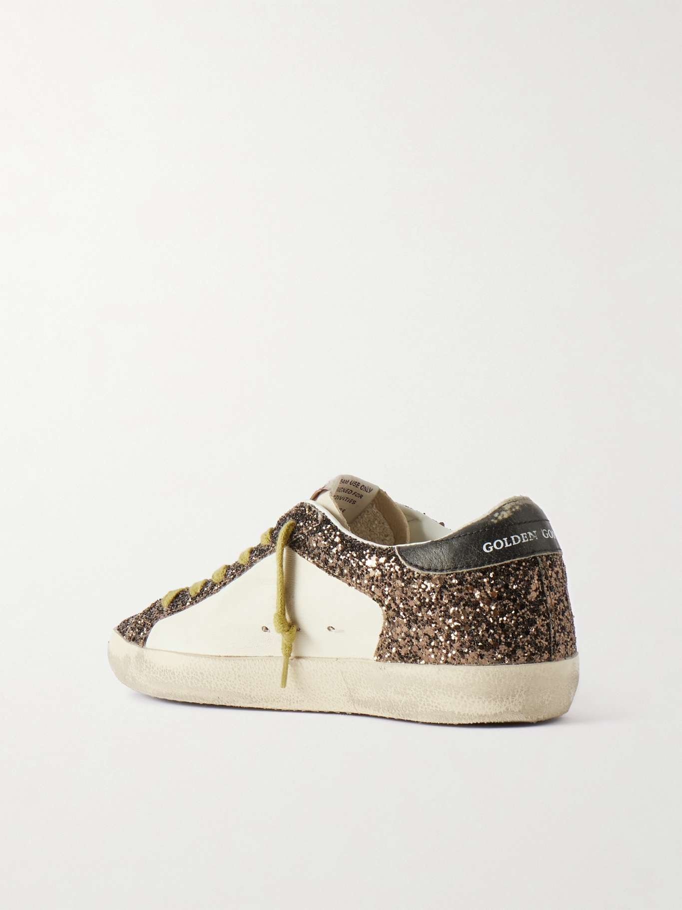 Super-Star distressed glittered leather sneakers - 3