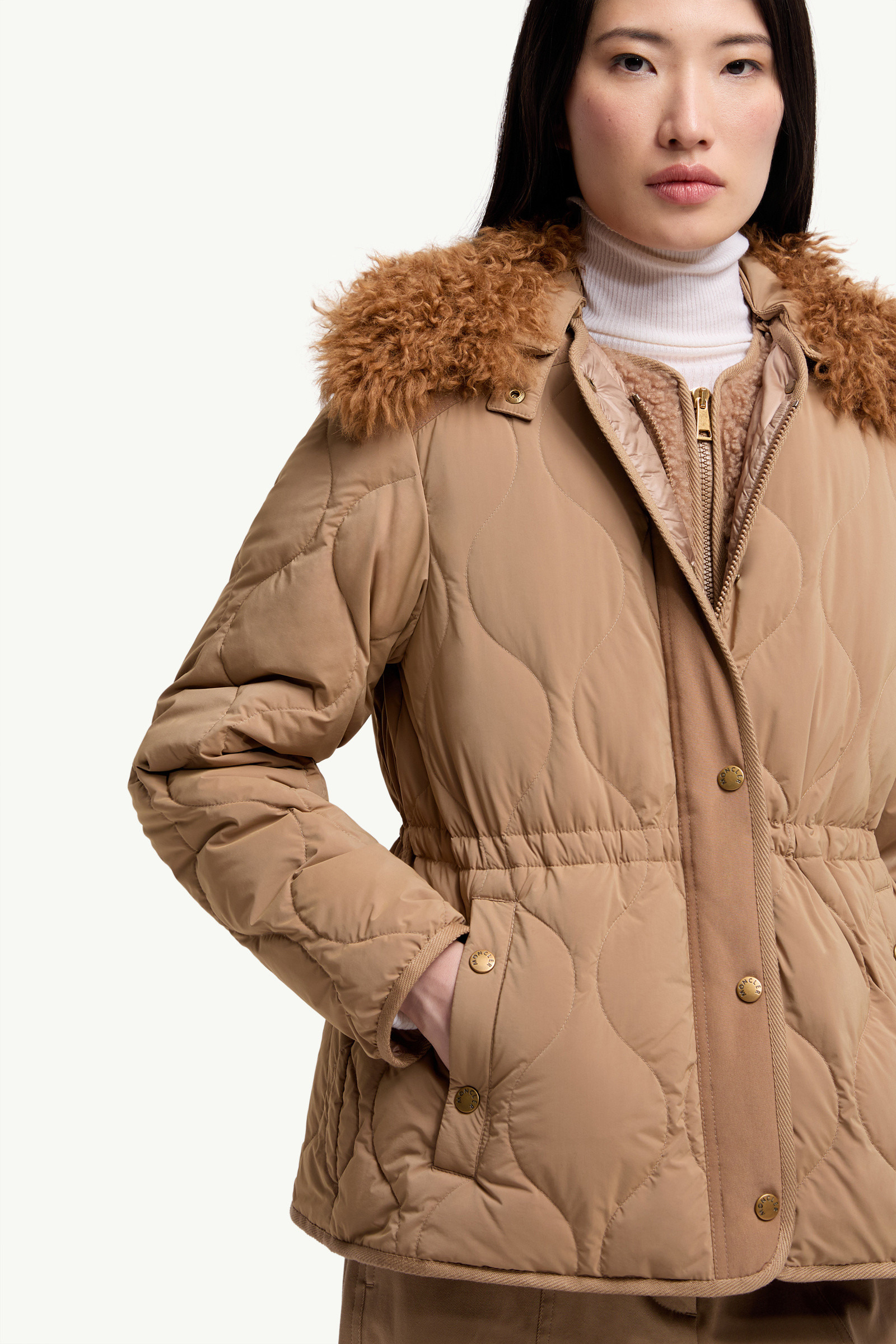 Quintin 3-in-1 Shearling-Trimmed Short Down Jacket - 7