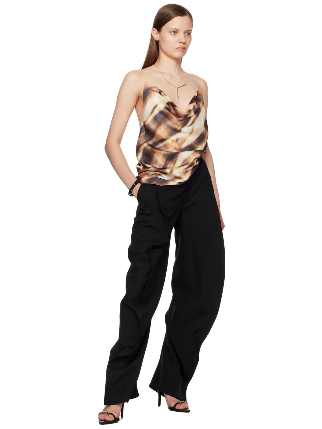 Brown Invisible Strap Camisole - 4