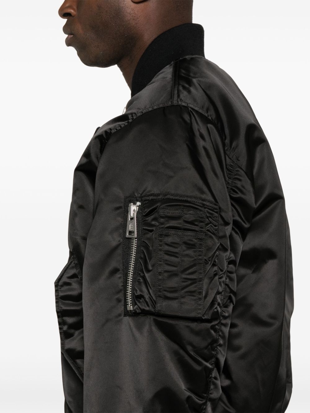 logo-patch bomber jacket - 6