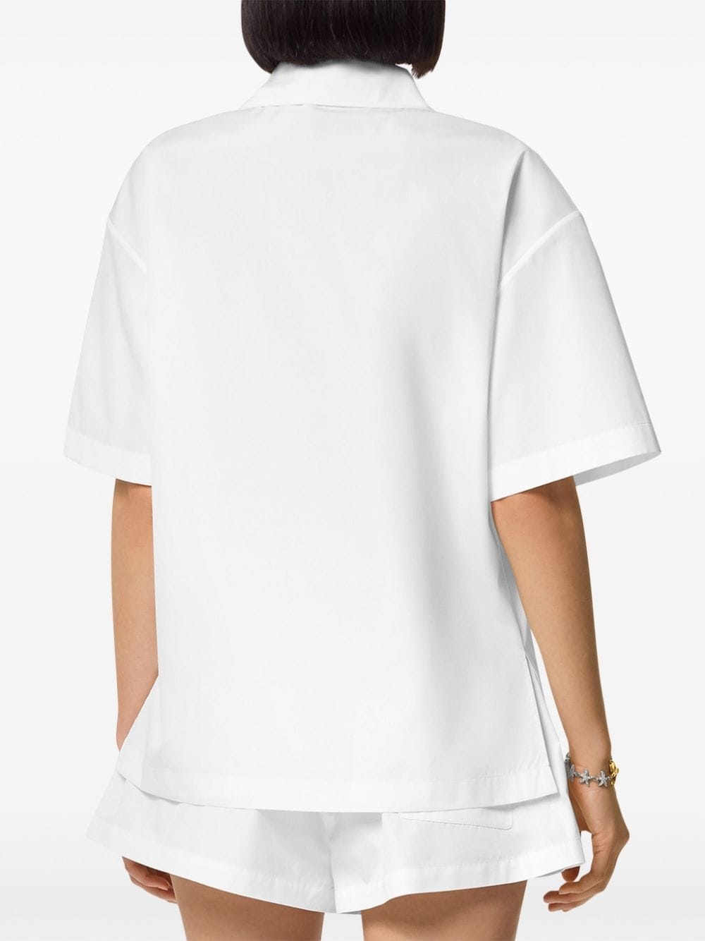 Sangallo-embroidered cotton shirt - 4