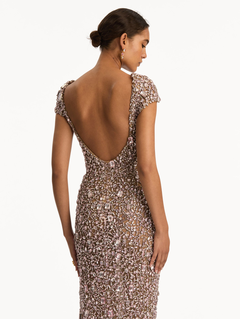 MOSAIC CRYSTAL EMBROIDERED GOWN 5