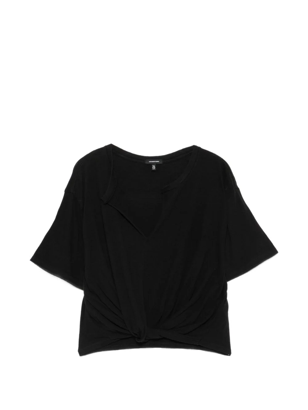 V-neck twist T-shirt - 1