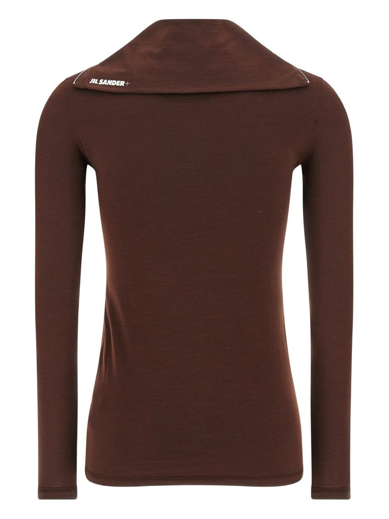Jil Sander half-zip collar sweatshirt outlook