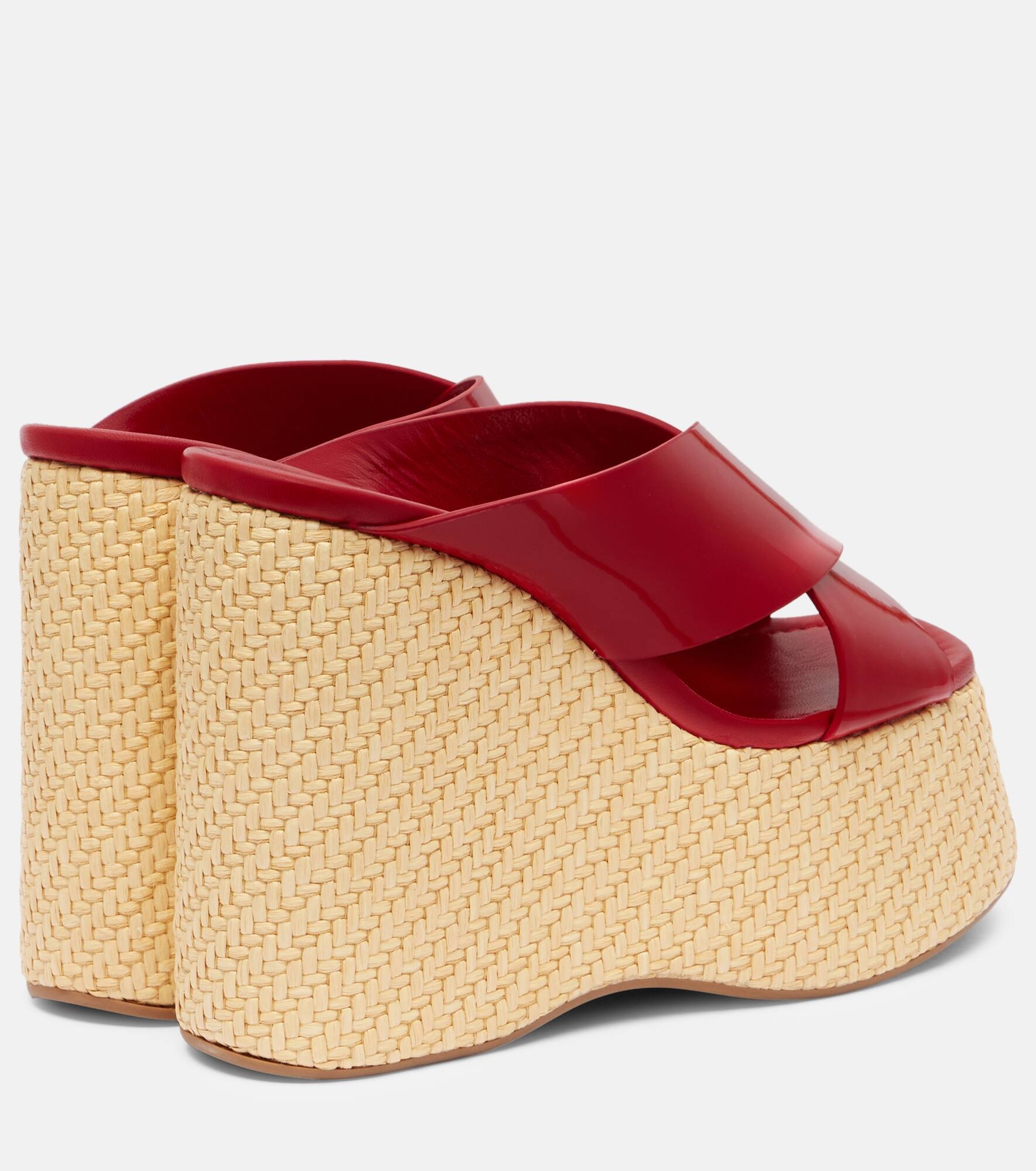 Mara patent leather wedge mules - 2