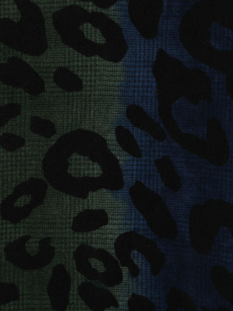 Chal Ax leopard-print frayed-edge scarf 3