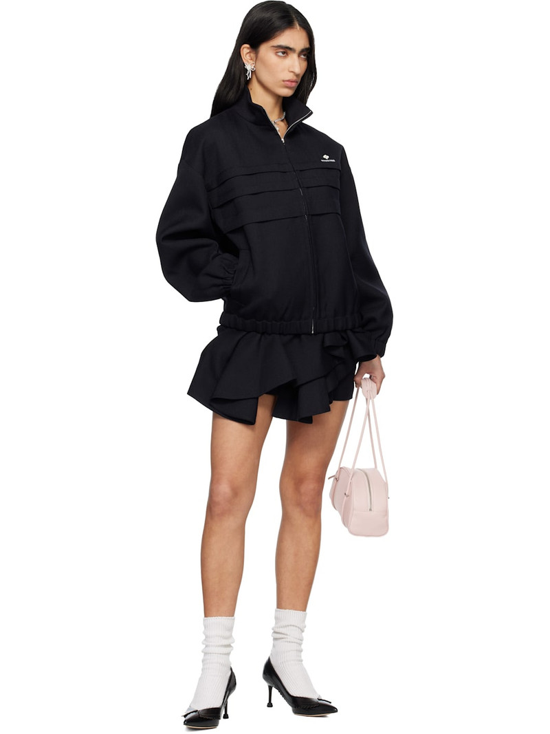 SHUSHU/TONG Navy Tucked Seam Oversized Track Jacket outlook