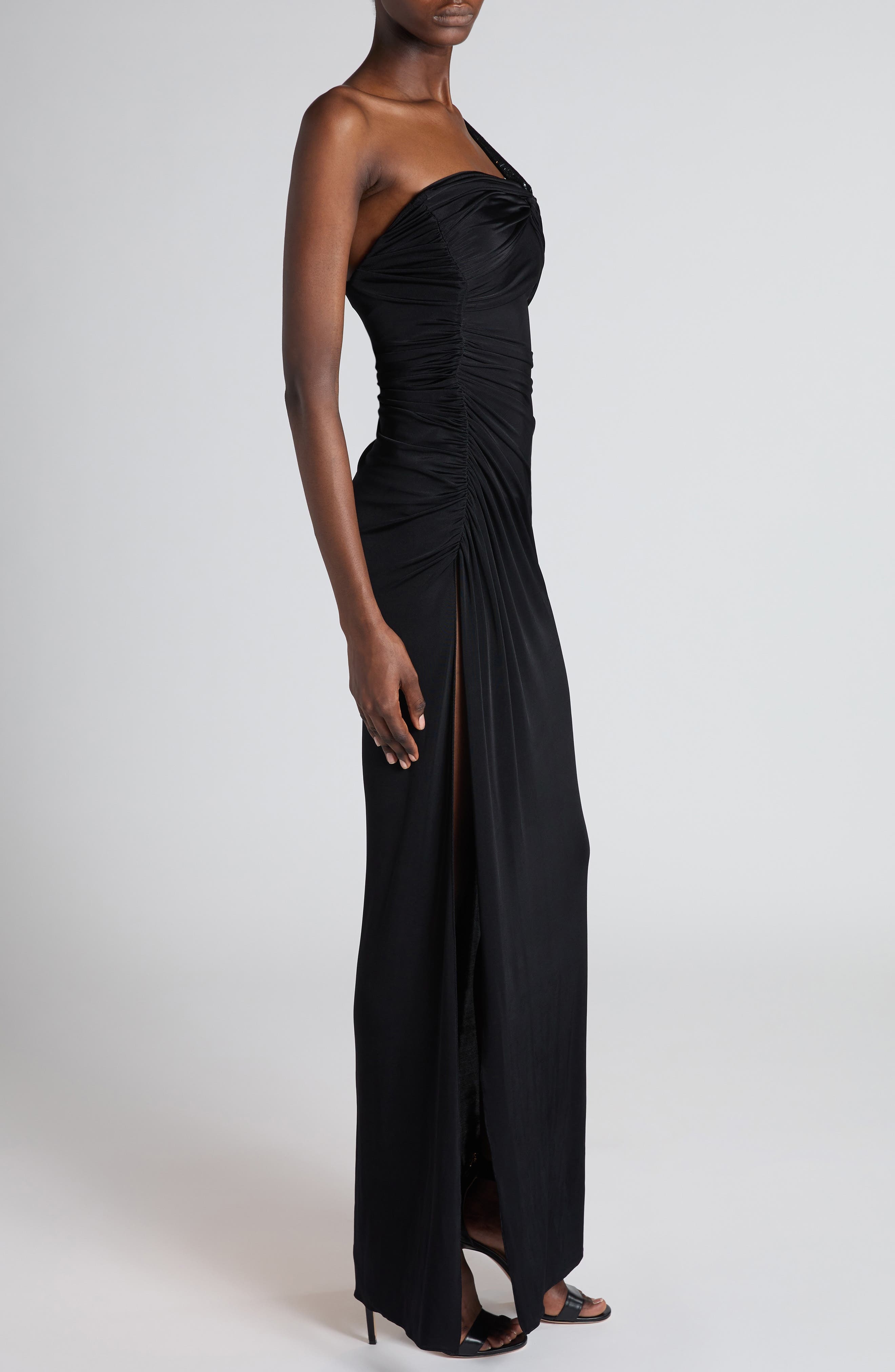 TOM FORD Sequin Strap Jersey Gown in Black at Nordstrom - 3