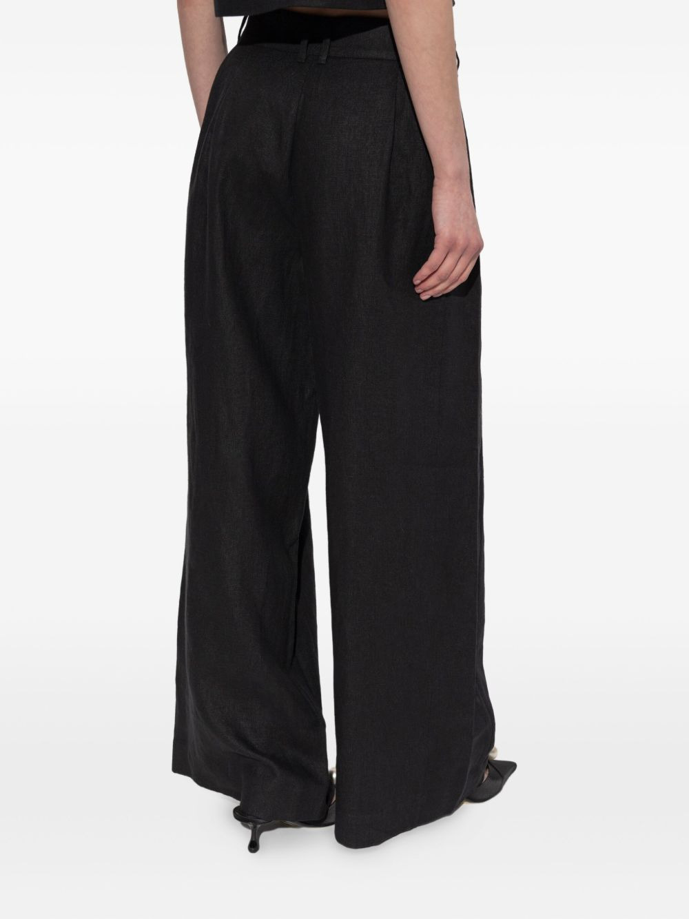 pleated palazzo pants - 4