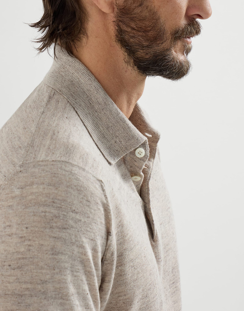 Linen and cotton knit polo 4