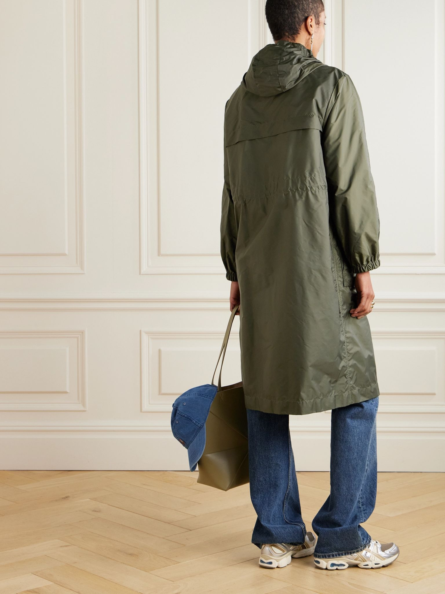 Hiengos shell hooded coat Dark green - 4