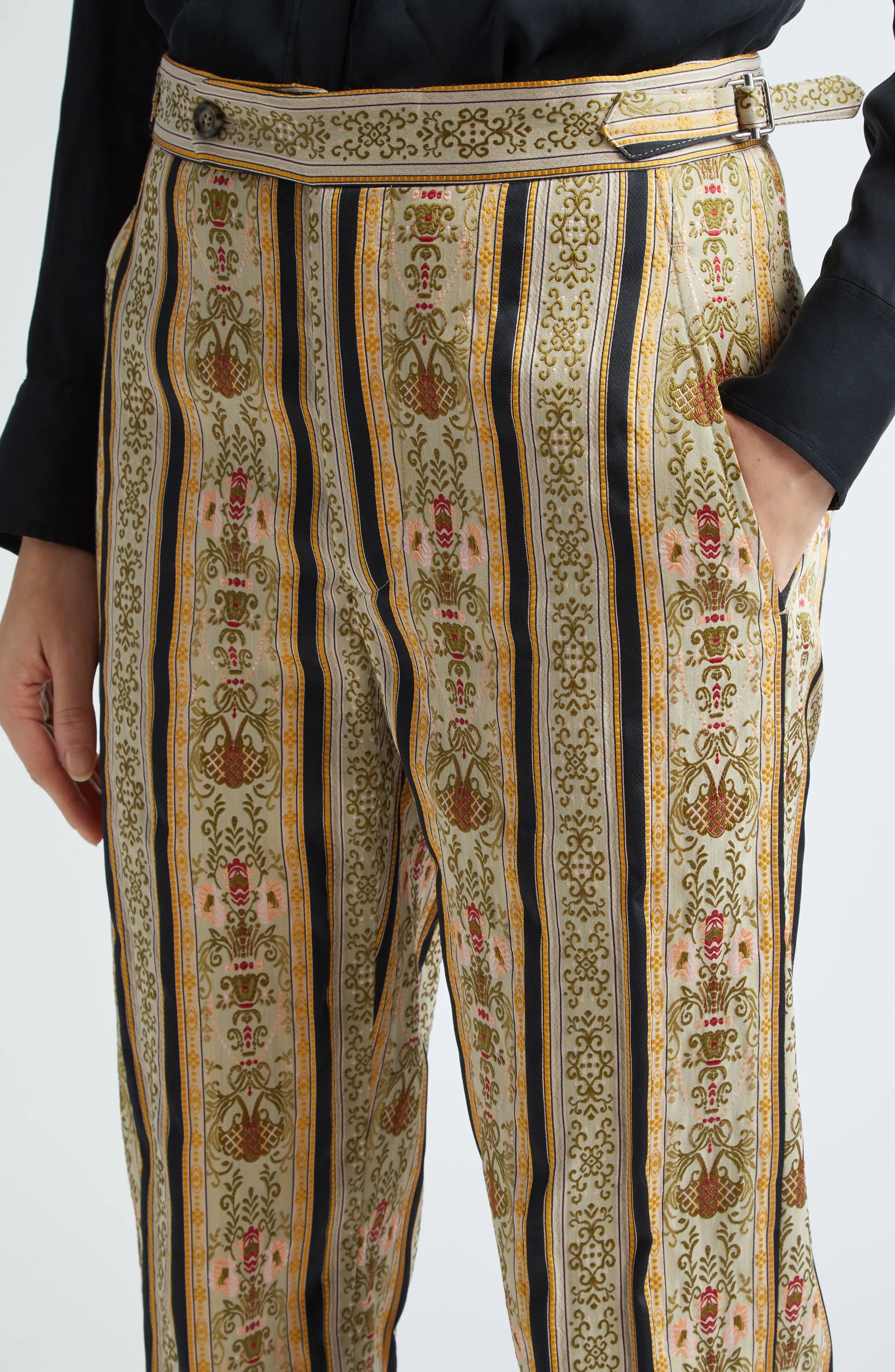 Floret Brocade Trousers - 5