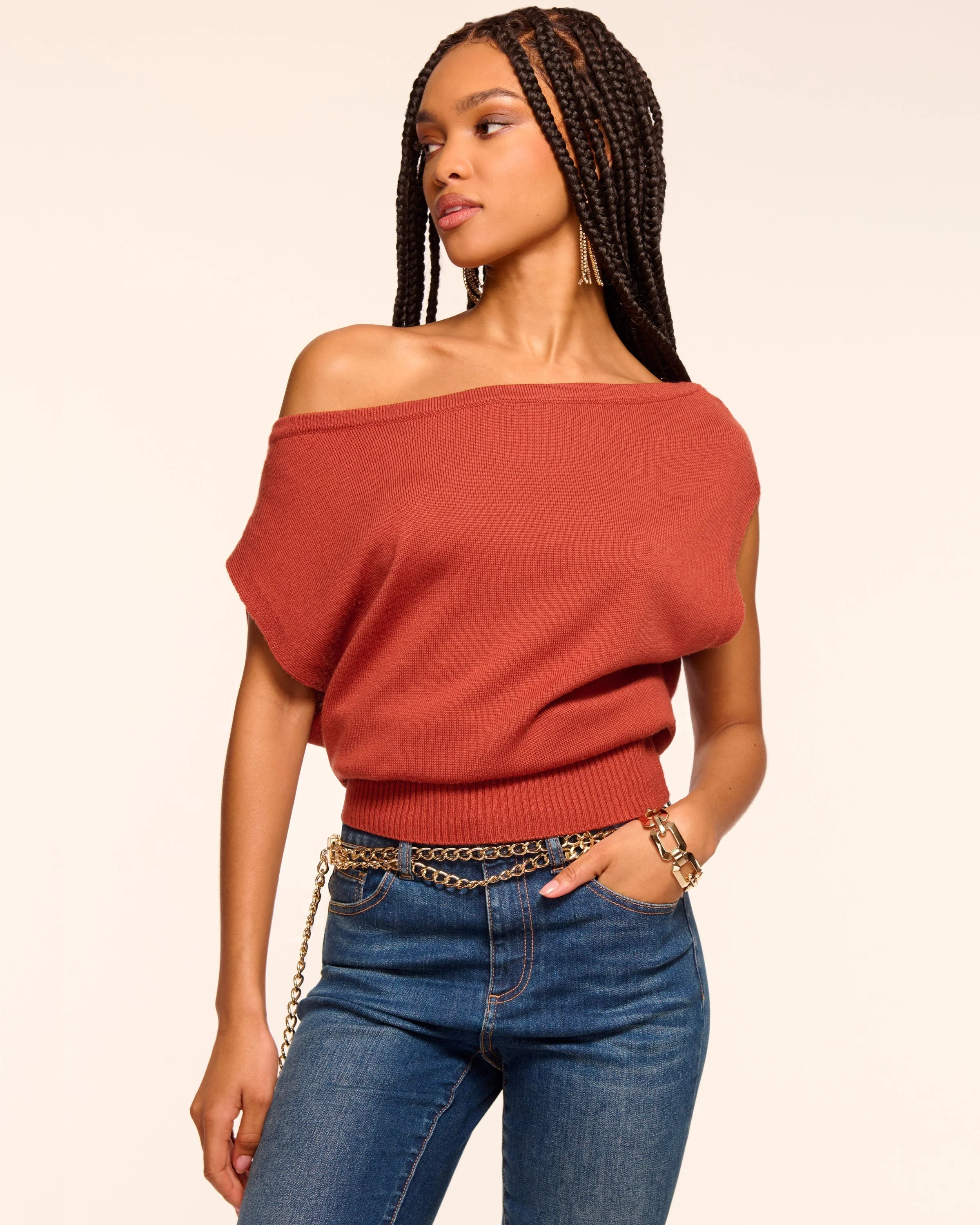 Chet Merino Off-The-Shoulder Sweater | AMBER - 1