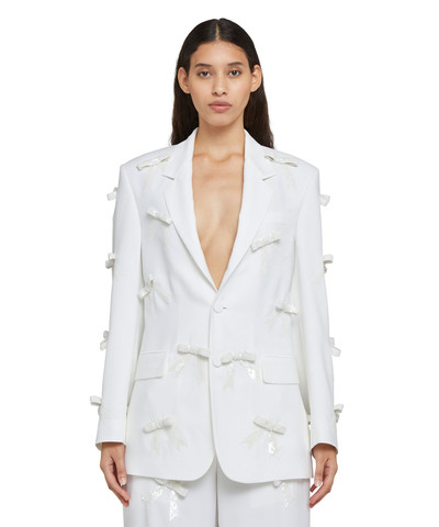 MSGM Viscose single-breasted blazer with bows outlook