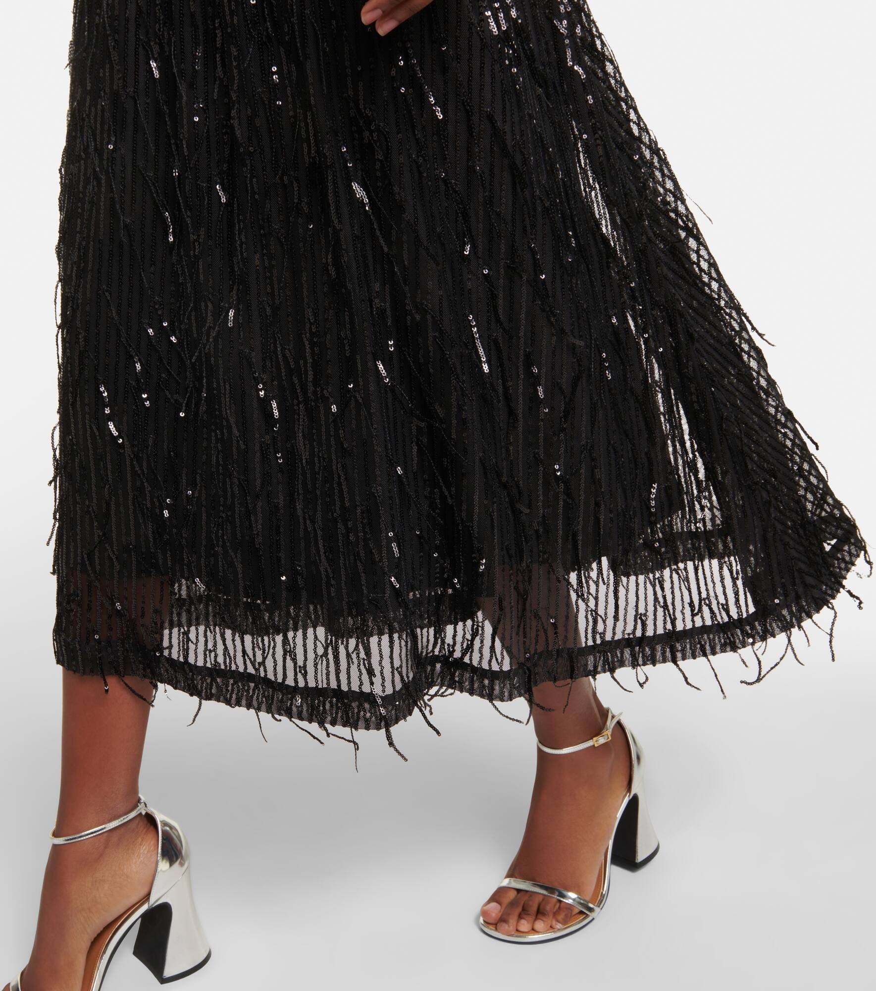 Sequined midi dress - 5