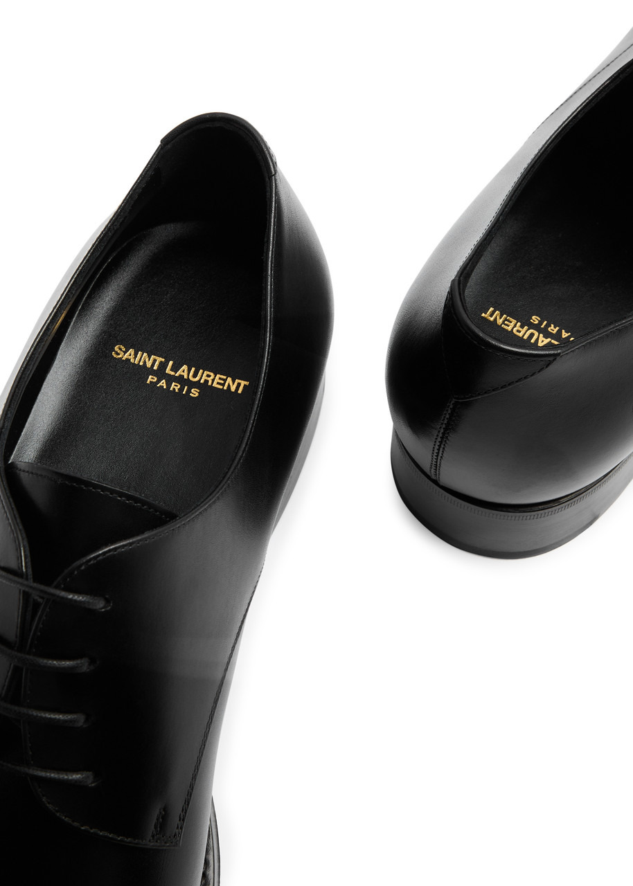 Saint Laurent Adrien Leather Derby Shoes - 4