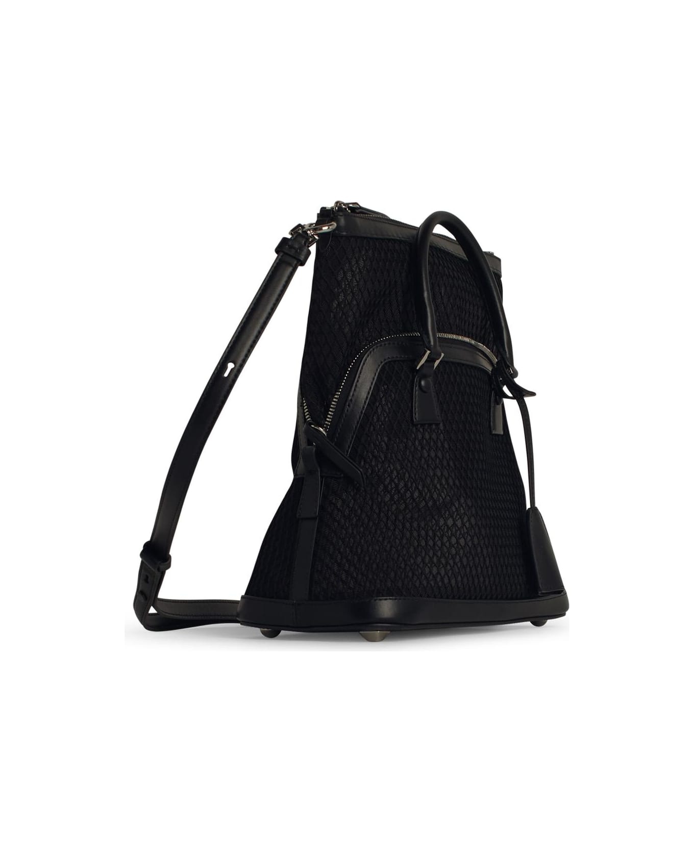 '5ac Mini' Black Leather Blend Bag - 2