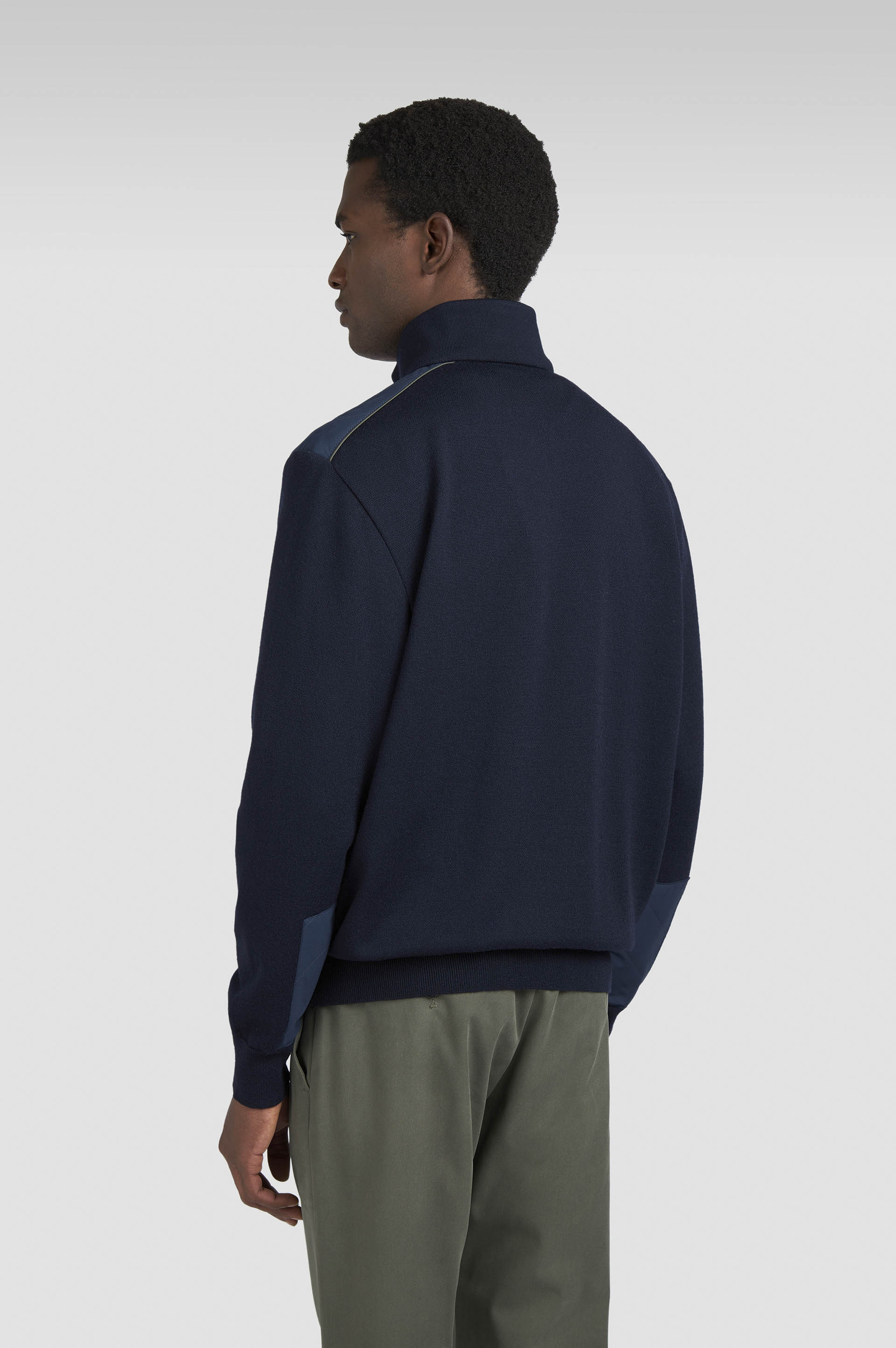 SOFT COOL TOUCH WOOL HALF ZIP SWEATER WITH TYPHOON® PLATINUM DETAILS - 3