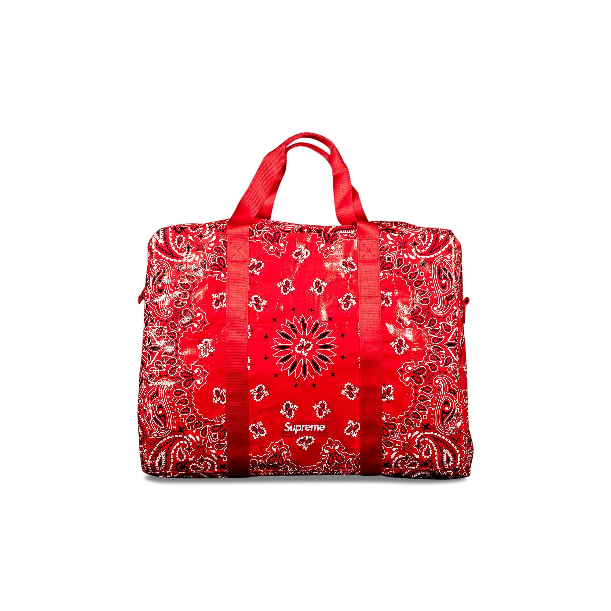 Supreme Bandana Tarp Large Duffle Bag 'Red' - 1