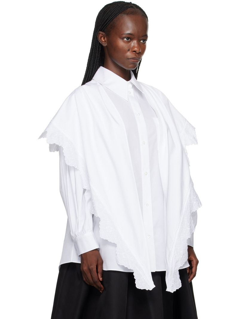 Simone Rocha White Pointed Collar Shirt outlook